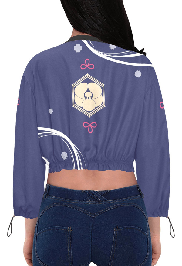 Veste Antisolaire Top Violet Dérivé Kamisato Ayaka à Manches Longues