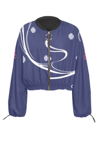 Kamisato Ayaka Derivative Chiffon Sunproof Jacket Water Pattern Zip-Up Long Sleeves Sun Protection Clothing