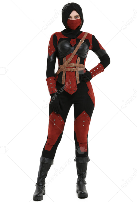 Dark Brotherhood The Elder Scrolls Female Cosplay Costume Set with Face Covering and Hood