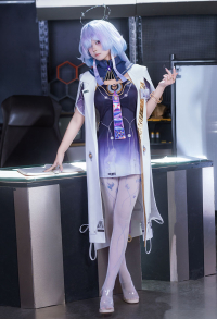 Wuthering Waves Mornye Cosplay Costume Dress with Coat and Collar