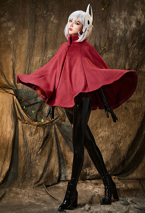 Zhongkaihua Disfraz De Cosplay De Hornet – Capa Roja, Body Negro Y Máscara Para Hollow Silksong, Ideal Para Halloween Y Eventos De Fans