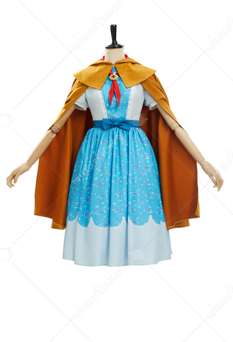 Stranger Things Holly Cosplay Costume Dress with Cape and Neckerchief