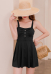 Woman Sexy Cute One Piece Buttons Decorated Backless Lingerie Dress Swimsuit Bodysuit Beach Swimwear Suit Bathing Suit