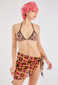 Miccostumes Swimsuits Schnürung Bikini Badeanzug Dreieckiges Binde Swimsuit