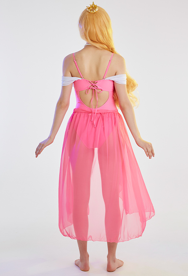 Princess Aurora Swimming Bodysuit - Sleeping Beauty Bowknot Bathing Suit  Beach Swimwear