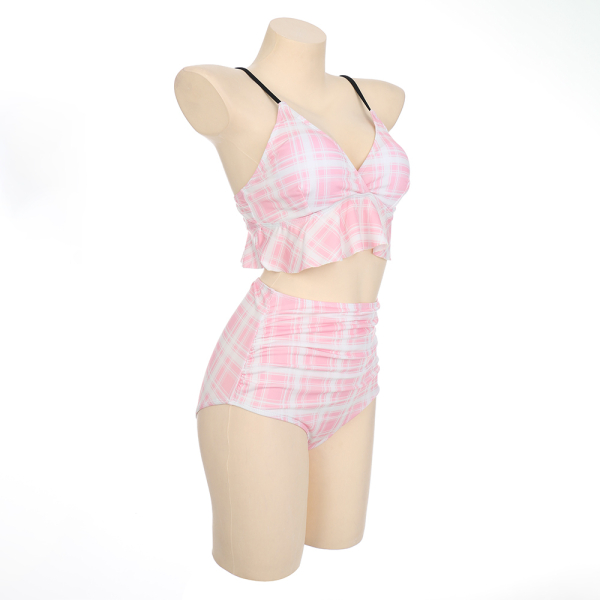 Pink plaid best sale bathing suit