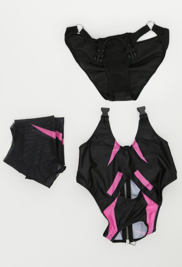 Sexy Bathing Suit Halter Top and Detachable Shorts Bikini Sets wih Tulle  Cover-up - Women Motorcycle Style Swimwear | Top Quality Swimsuits for Sale