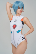 Anime Derivative Swimsuit Sexy Backless High Neck Bodysuit One-Piece Bathing Suit Swimwear