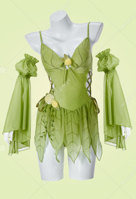 Magical Fairy Derivative One-piece Swimsuit Medieval Forest Elf Leaf-style Bathing Suit with Sleeves