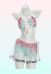 KNY Shinobu Derivative Bikini Set Butterfly Print Halter Top and Panty with Wrap Skirt