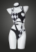 The Clown Women Derivative Black and White One-piece Swimsuit Halter Neck Cutout Bathing Suit