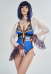 Yelan Derivative One-Piece Swimsuit Deep V Halter Swimwear Tummy Control Bathing Suit with Kimono Coverup