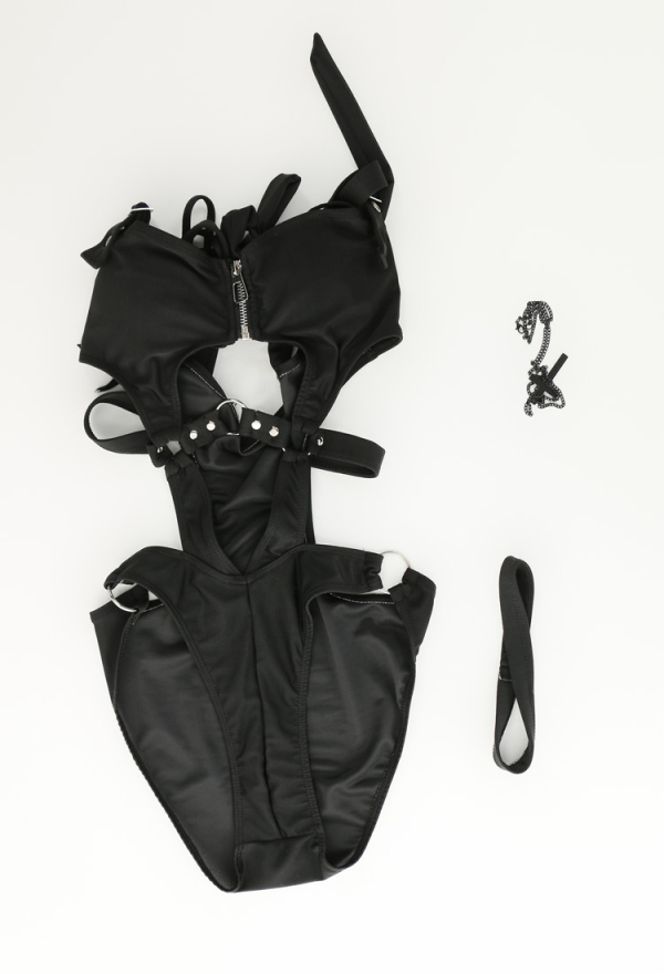 Gothic Sexy Swimsuits for Women - Chest Zipper Cutout One-Piece Swimsuit Tummy Control Bathing Suit | Top Quality Swimwear for Sale Gothic Sexy Swimsuits for Women - Chest Zipper Cutout One-Piece Swimsuit Tummy Control Bathing Suit | Top Quality Swimwear for Sale