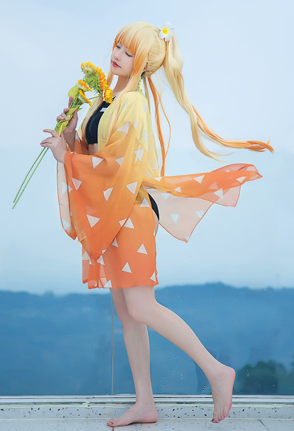 Thunder Swimsuit Costume KNY Cosplay Swimwear for Sale