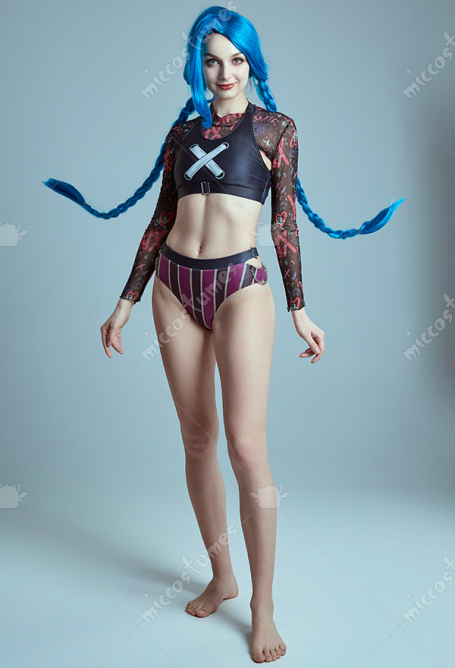 Sporty Bikini Set Stripe Two-Piece Swimsuit Sexy Bathing Suit with Mesh Long Sleeves Printed Cover-Up