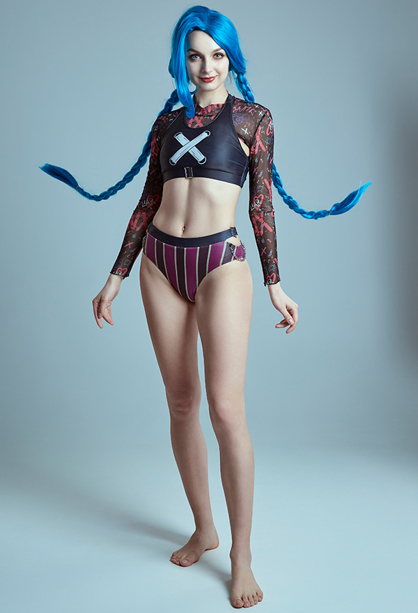 Jinx League of Legends Inspired Bikini Bottom 