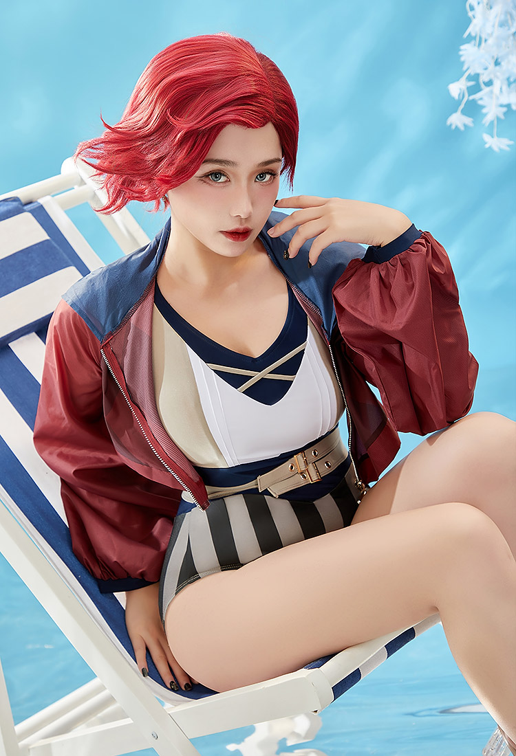 Vi Derivative One Piece Swimsuit Striped Bathing Suit Bodysuit with Wrap Skirt