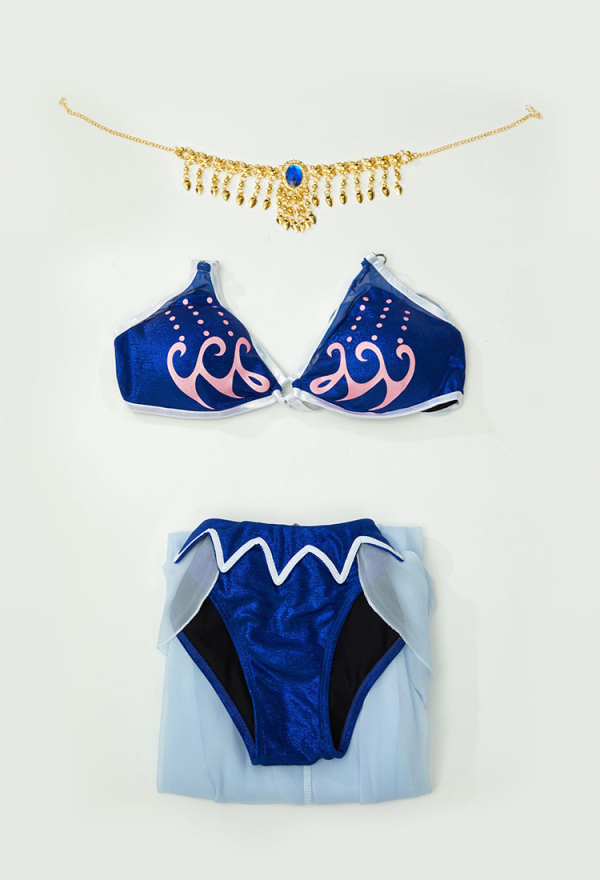 Nami Derivative Two-Piece Swimsuit Bikini Set - Printed Top