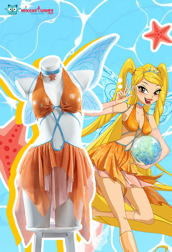 Stella Maillot de bain Costume- Winx Club Stella Cosplay Maiilot