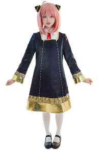 Spy House Anya Cosplay Costume Shirt and Shorts Uniform Set with Dress