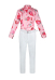 Spy House Loid Twilight Cosplay Costume Pink Strawberry Shirt and White Pants with Belt
