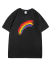 Miccostumes Woman Casual Shirt Rainbow Printed Short Sleeved T-Shirt Top for Spring Summer