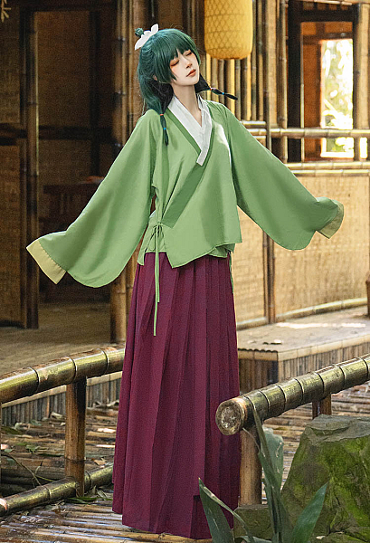 Cakuoyi Kusuriya no Hitorigoto Neko-Neko Cosplay Costume Top and Skirt with Hair Tie and Collar
