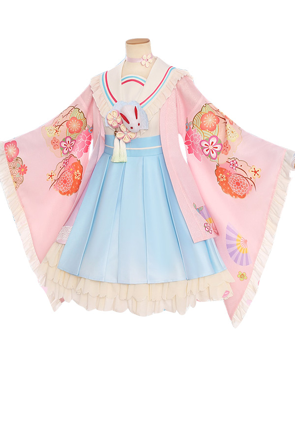 Toilet Bound Hanako Kun Jibaku Shounen Hanako Kun Yashiro Nene Lolita Süß Kleid Kimono Cosplay Kostüm