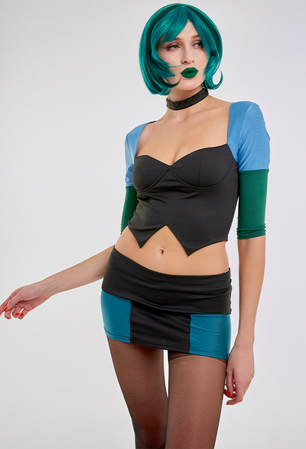 Total Drama Gwen Cosplay Rock Choker Strümpfe Cosplay Kostüm