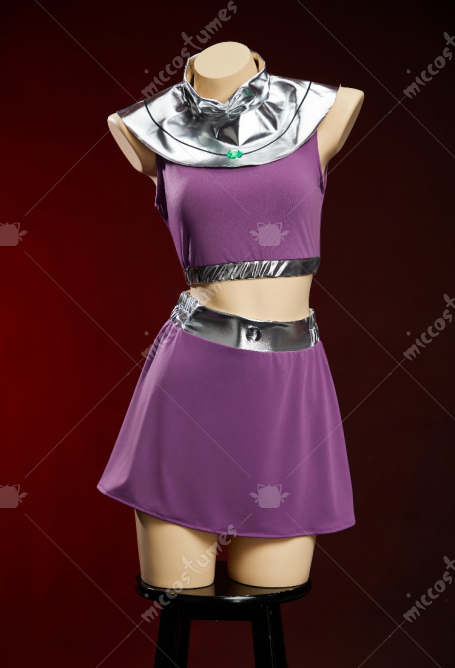 Female Superhero Cosplay Costume Top Skirt with Sleeves and Socks