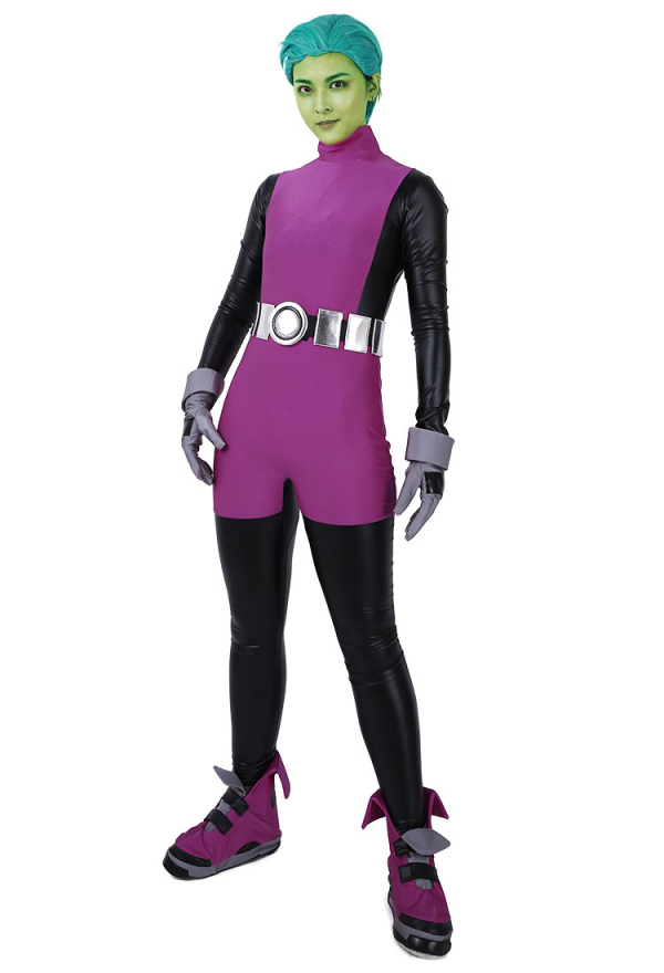 Traje de disfraz de superhéroe cosplay inspirado en Beast Boy Movie Order a hecho