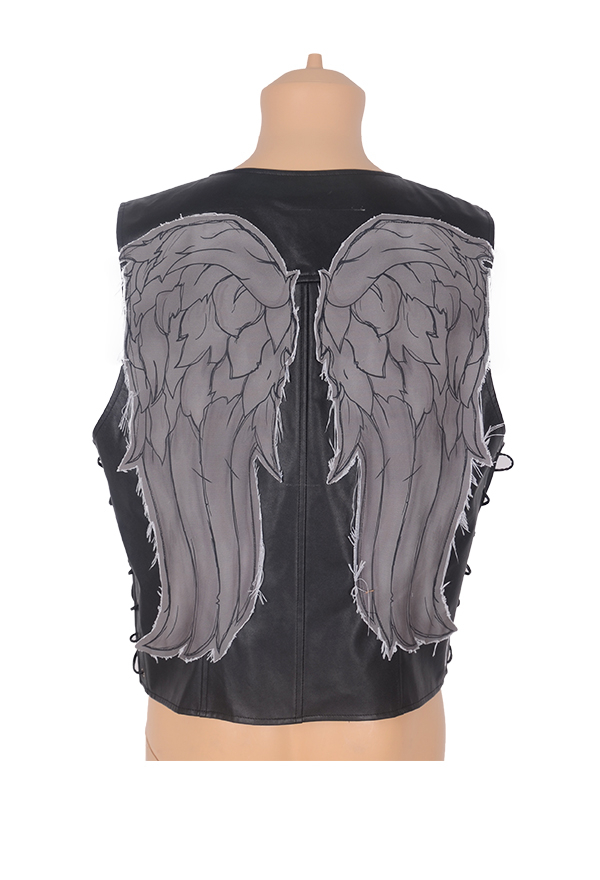 The Walking Dead Daryl Dixon Angel Wings Traje de cuero chaleco cosplay