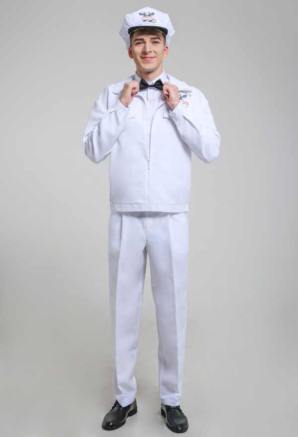 The Umbrella Academy Costume de Cosplay Oscar Uniforme pour Laitier Blanc