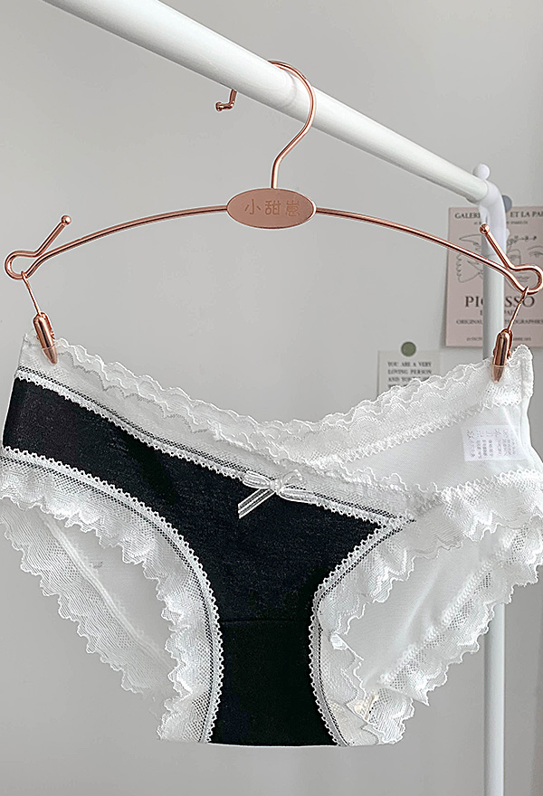 Women Sexy Underwear Low Rise Translucent Ruffle Stretch Hipster