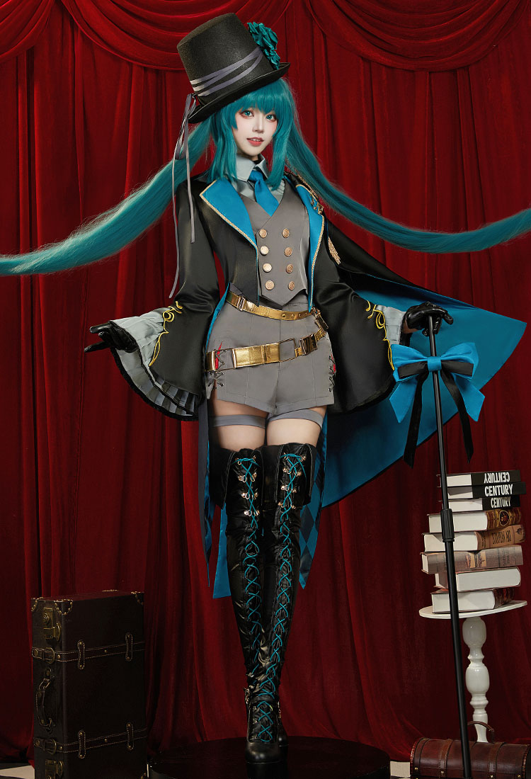 Vocal Cosplay Costume Vest Shirt and Coat Set with Pants