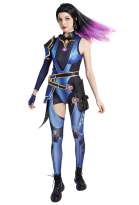 VALO Duelist Reyna Bodysuit Cosplay Costume with Pants and Earrings