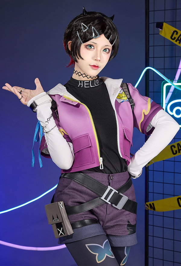 Clove Costume- Top and Jacket with Shorts and Tights VALO Cosplay