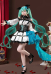 Vocal Cosplay Costume Black White Dress and Waist Belt with Ankle Ring and Headpiece