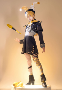 Vocal Len Black circus Costume de Cosplay Chemises et veste avec pantalons et chapeaux