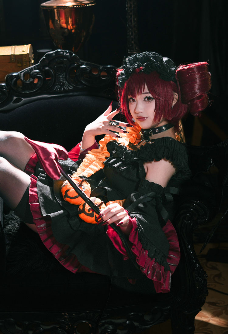 Vocal Kasane Teto Cosplay Costume Dress and Sleeves with Wings Tail
