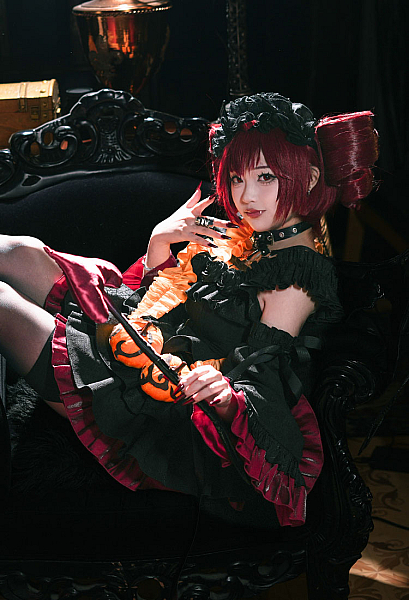 Vocal Kasane Teto Cosplay Costume Dress and Sleeves with Wings Tail