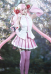 Vocal Pink Sakura Cosplay Costume Top Skirt with Sleeves Tie