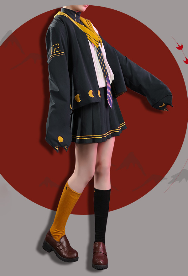 Kagamine Rin Cosplay Kostüm Schuluniform Outfit