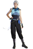 VALO Jett Cosplay Costume Hooded Sportswear Outfits with Belts