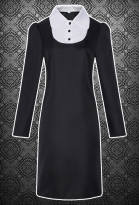 Wednesday Addams Halloween Cosplay Costume Round Neck Dress
