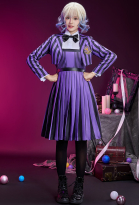 Wednesday Enid Sinclair Cosplay Costume Halloween Dress and Jacket with Shirt and Belt