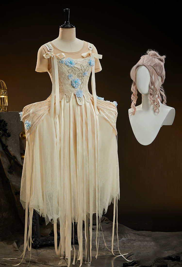 Wednesday Enid Sinclair Cosplay Costume Ball Gala Gown Dress with Lining and Pants