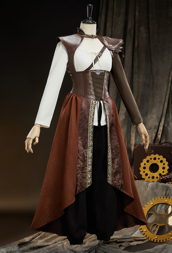 what color shoes to wear with a chocolate brown dress Renaissance Corset Mini Dress White main image 1