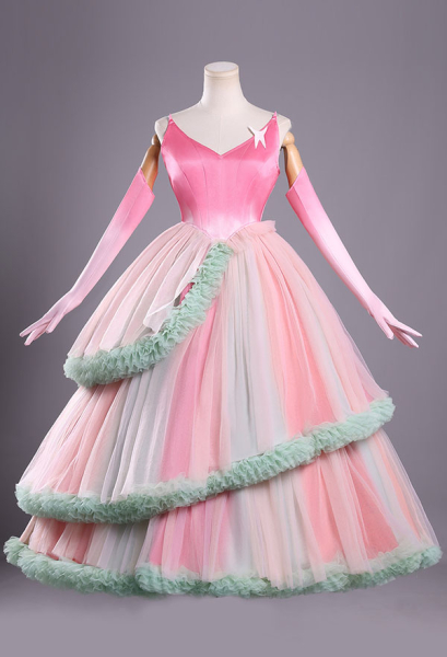 Wicked Glinda Pink and Green Tulle Dress - Womens Cosplay Costumes | Top  Quality Outfits for Sale