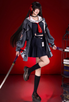 Wuthering Waves Chisa Cosplay Costume JK Uniform Top and Skirt with Jacket